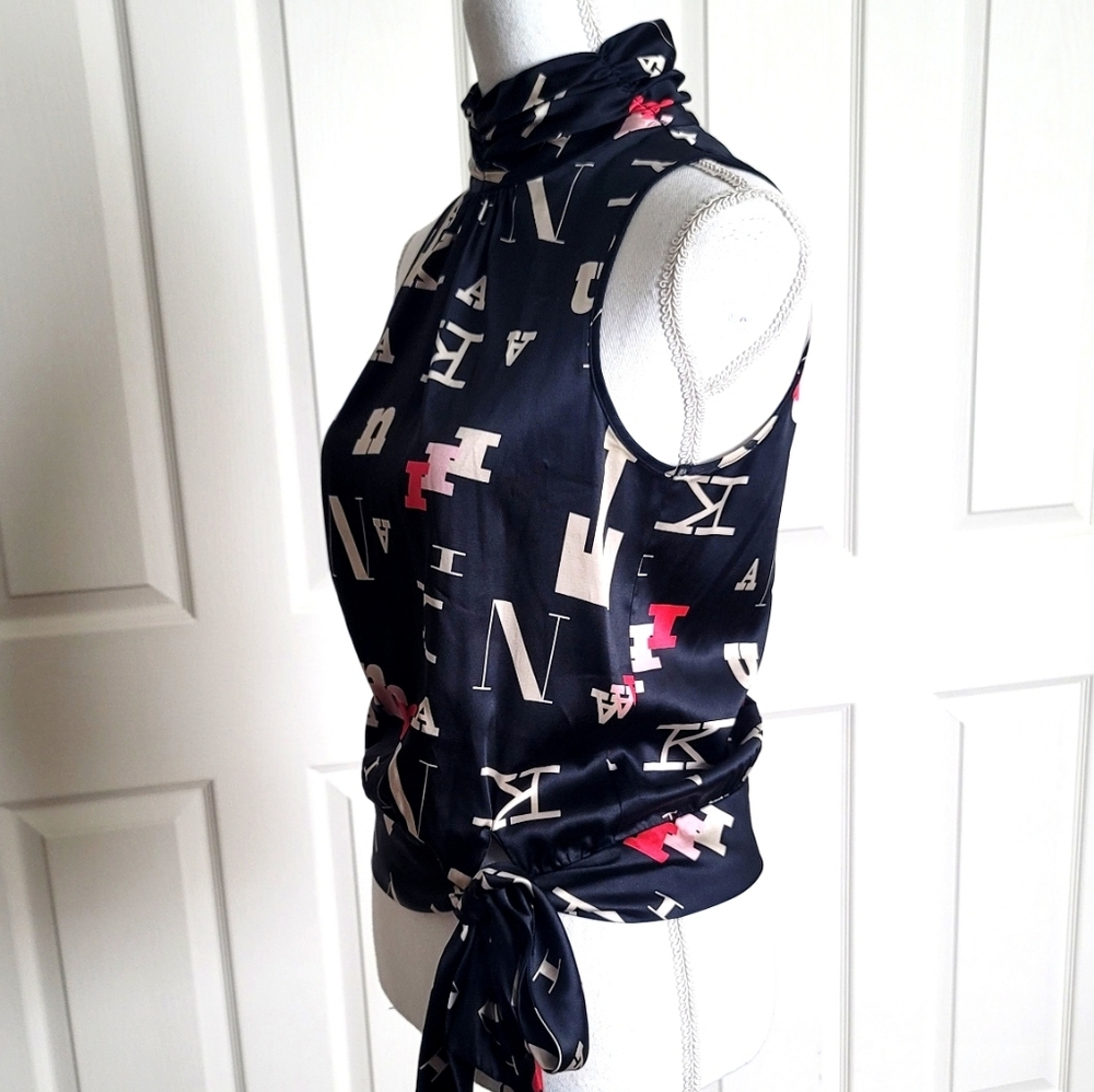 Trina Turk silk blouse M - Picture 3 of 4